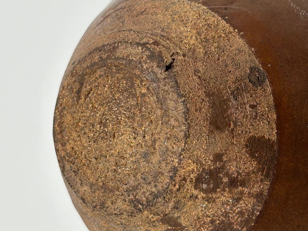 ★0011　宋時代　建窯 柿红釉天目茶碗 ★茶道具 茶器 唐物天目中国美術