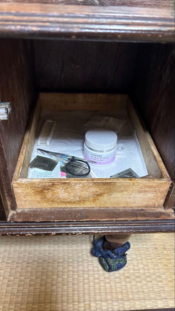 クラシック木製三面鏡ドレッサー　昭和レトロ