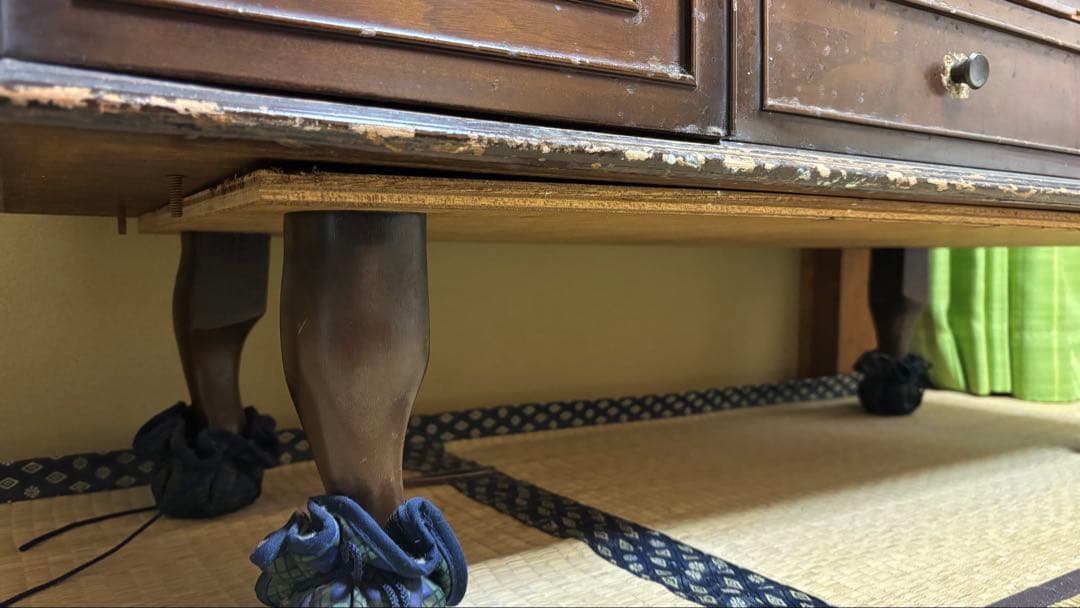 クラシック木製三面鏡ドレッサー　昭和レトロ