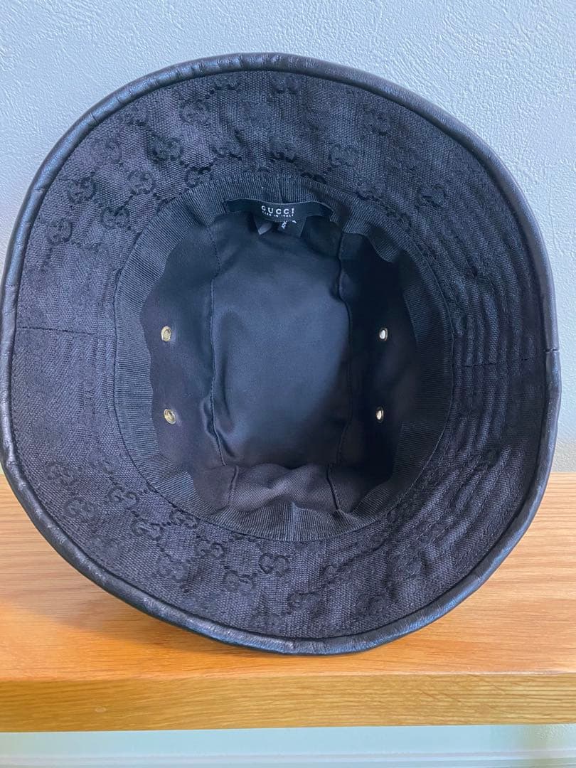 【最終値下げ！】【レア！ヴィンテージ】GUCCI ハット モノグラム 黒