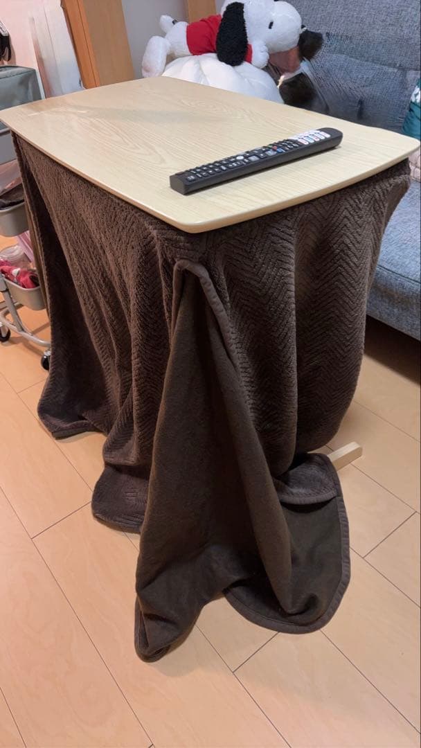 山善] こたつ テーブル 専用布団セット 幅75×奥行40×高さ55~65cm