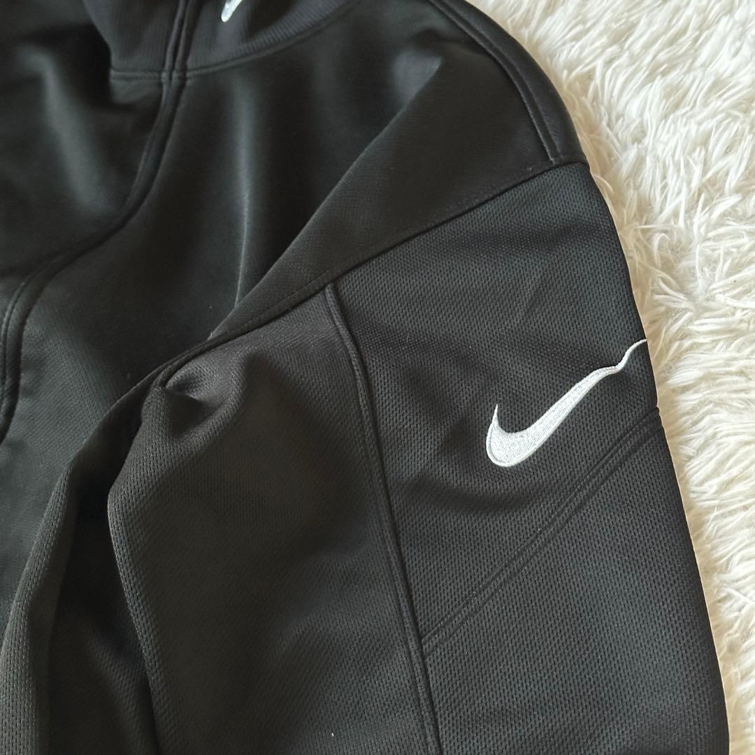 希少 NIKE トラックジャケット 銀タグ 刺繍ロゴ 90s ブラック XL