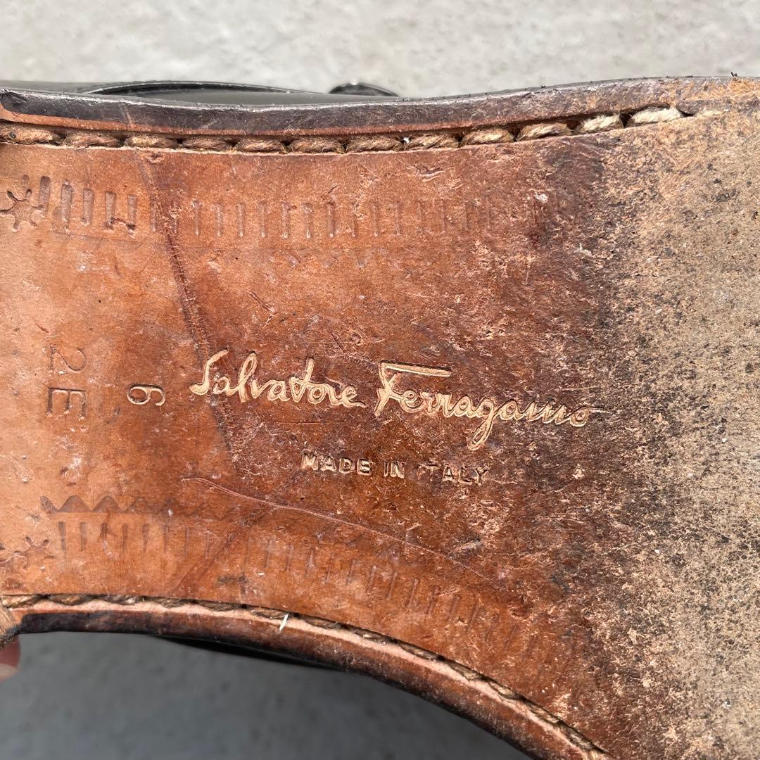 Ferragamo モンクストラップシューズ サイズ6 2E