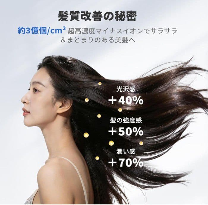 強力風量 ヘアドライヤー グレー 新品未使用 風口マグネット着脱