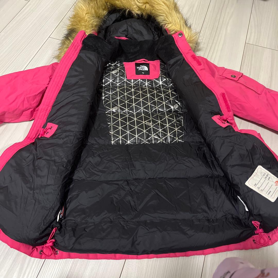 美品　TH NORTH FACEダウンジャケット ピンク　キッズ110