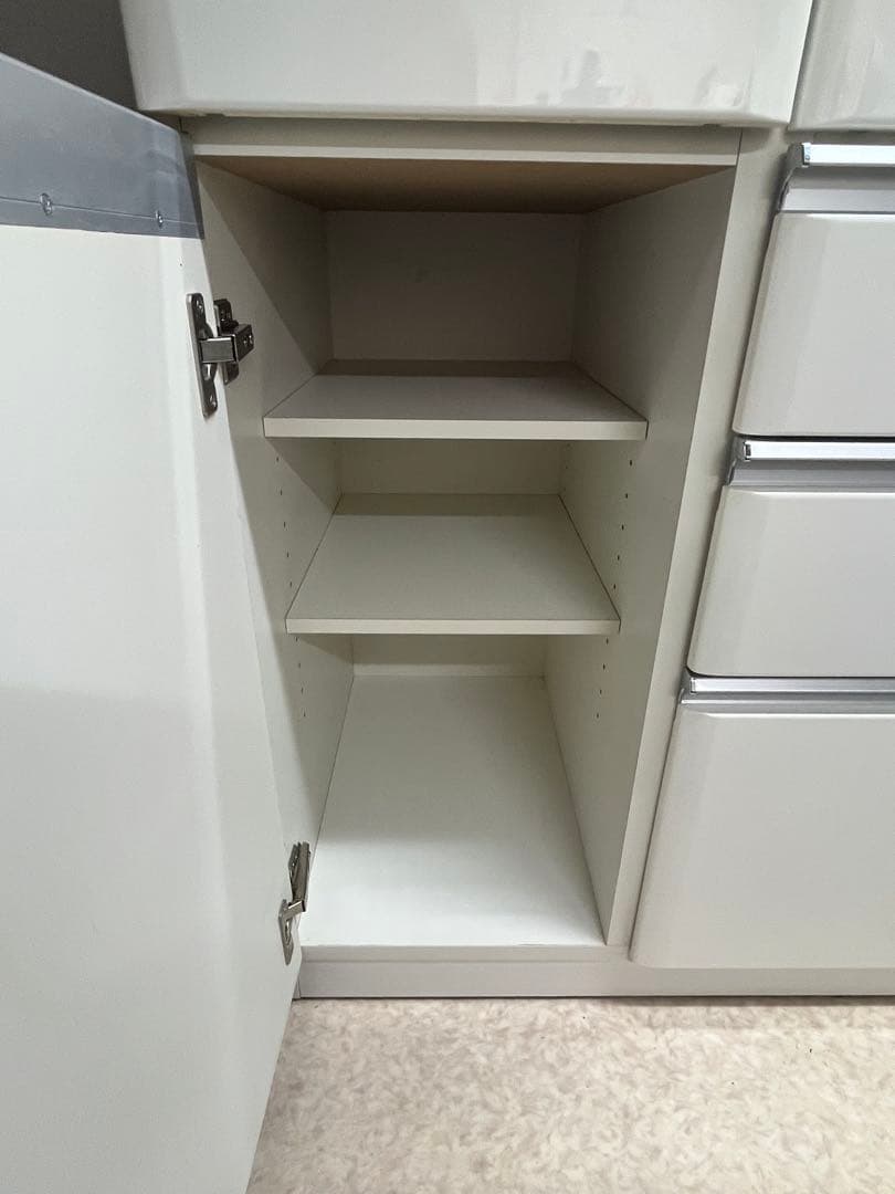 【下部のみ】ニトリ キッチンボード 120cm幅 ホワイト 食器棚