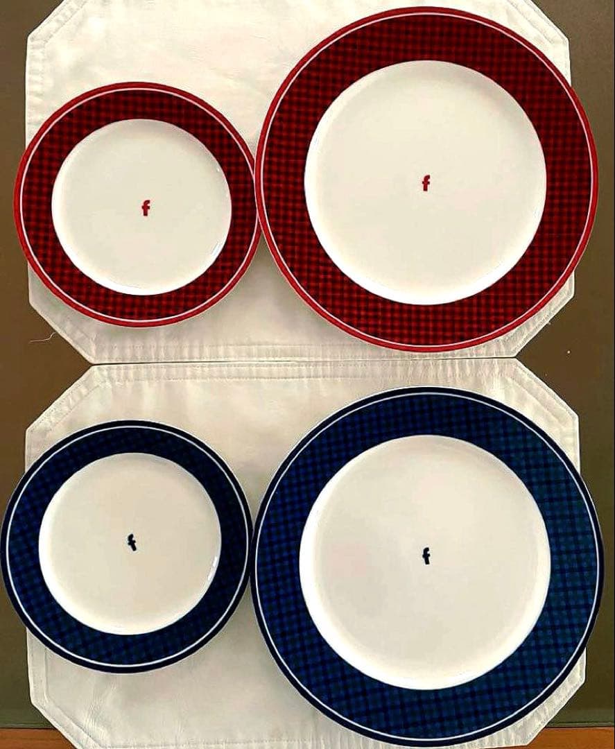 familiar☆レア　食器セット　ファミリアチェック　限定品　お皿　カトラリー