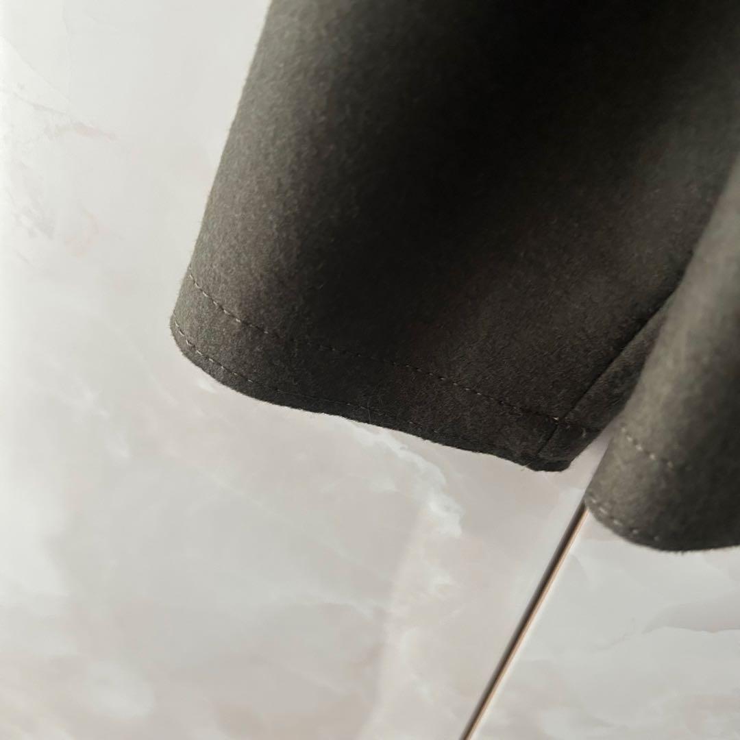 23区　圧縮ウールショートコート　カーキ　32