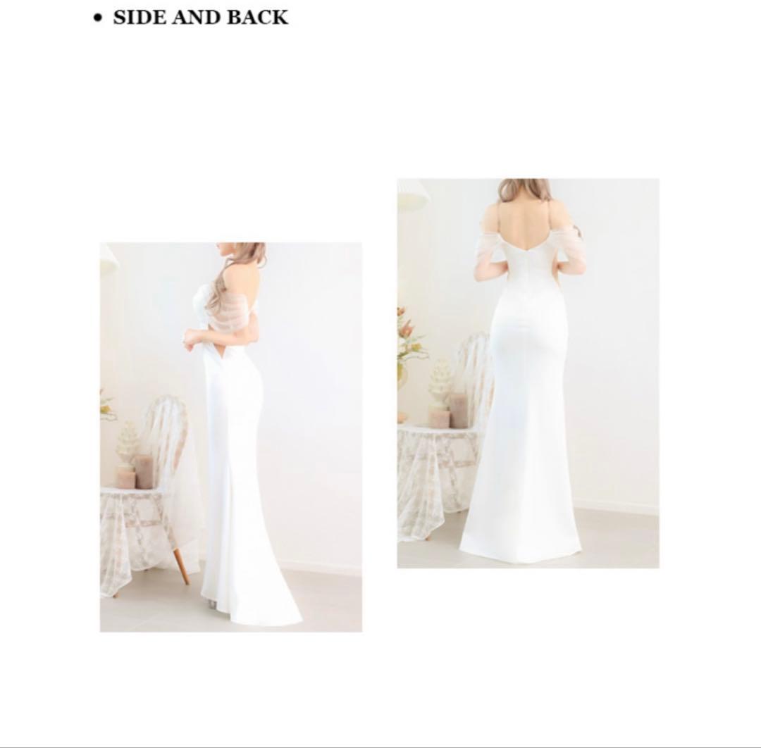 ラベンダー オフショルダードレス Mサイズ