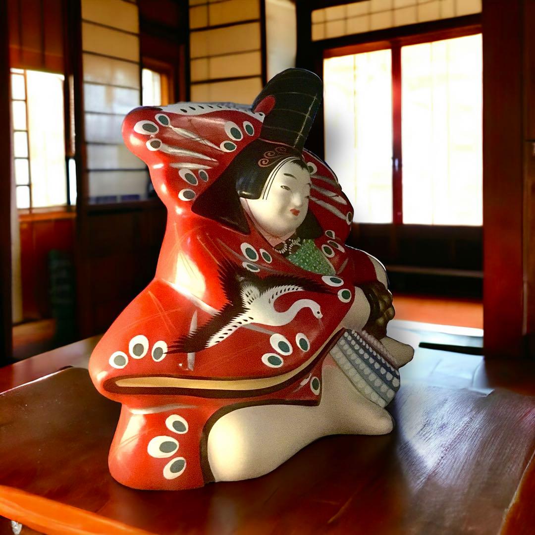 古玩 福島県 郷土玩具 堤人形 つゝみ人形 三番叟 土人形 芳賀強 伊達騒動