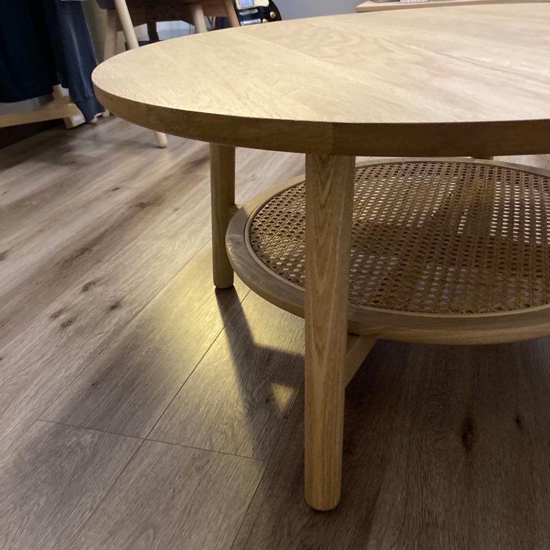 【美品】unico ウニコ SOLK（ソルク）ローテーブル Φ760 ナチュラル