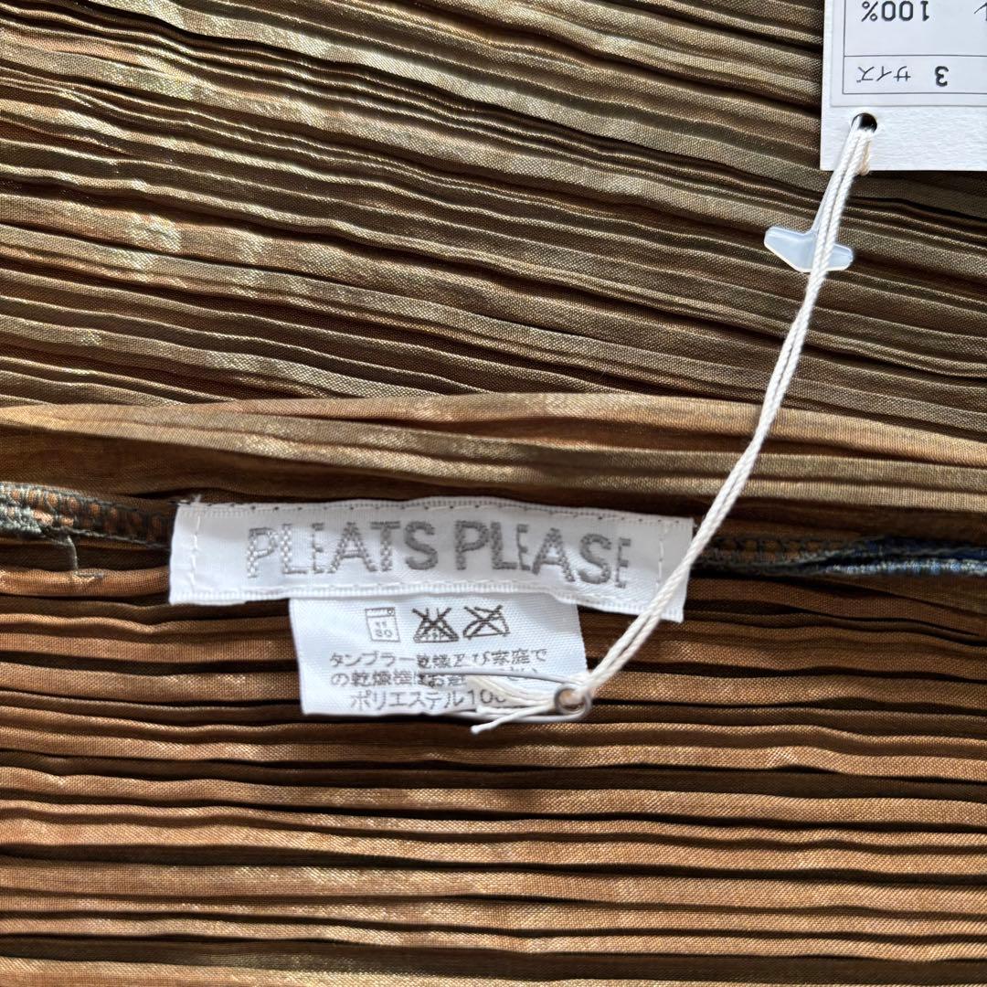 ＊タグ付き新品＊プリーツプリーズ 長袖カットソー サイズ3 ネイビー系