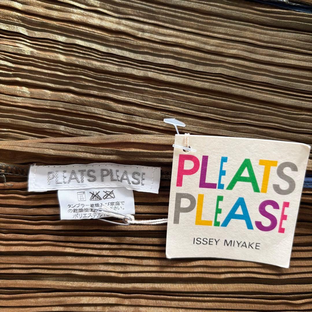 ＊タグ付き新品＊プリーツプリーズ 長袖カットソー サイズ3 ネイビー系