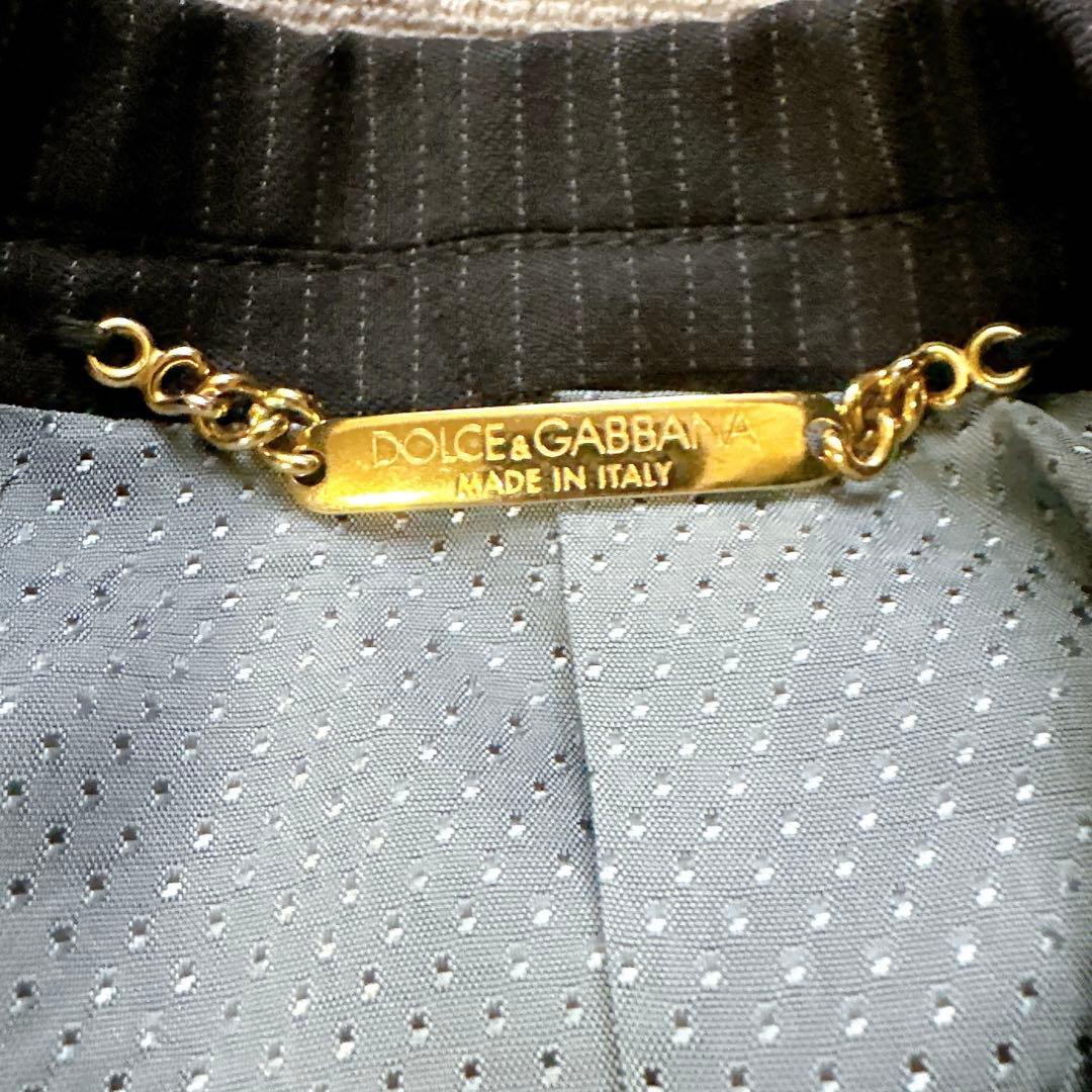 【美品】 最高級 ドルチェ＆ガッバーナ SICILIA ストライプ スーツ 黒