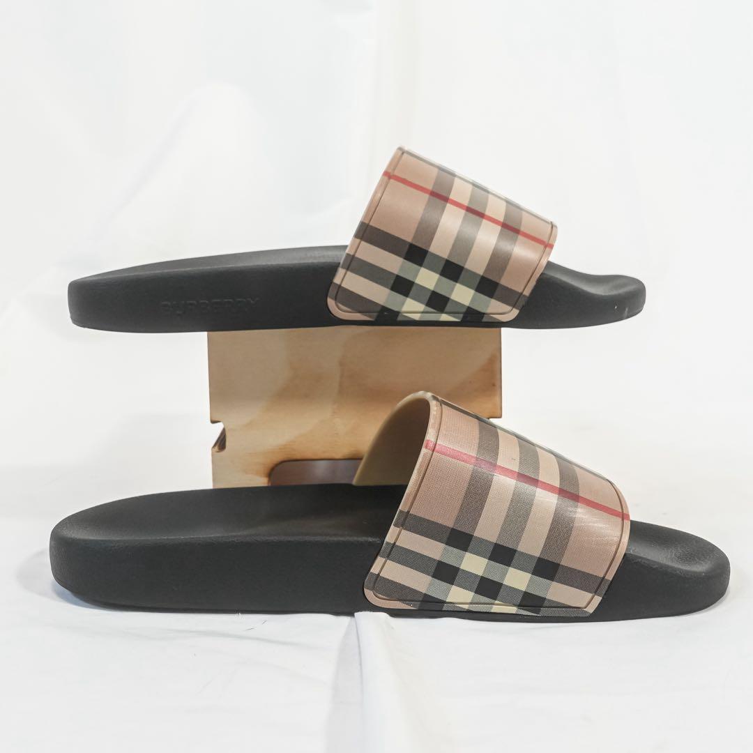 ☆極美品☆ 現行 バーバリー スライド サンダル ノバチェック 40サイズ
