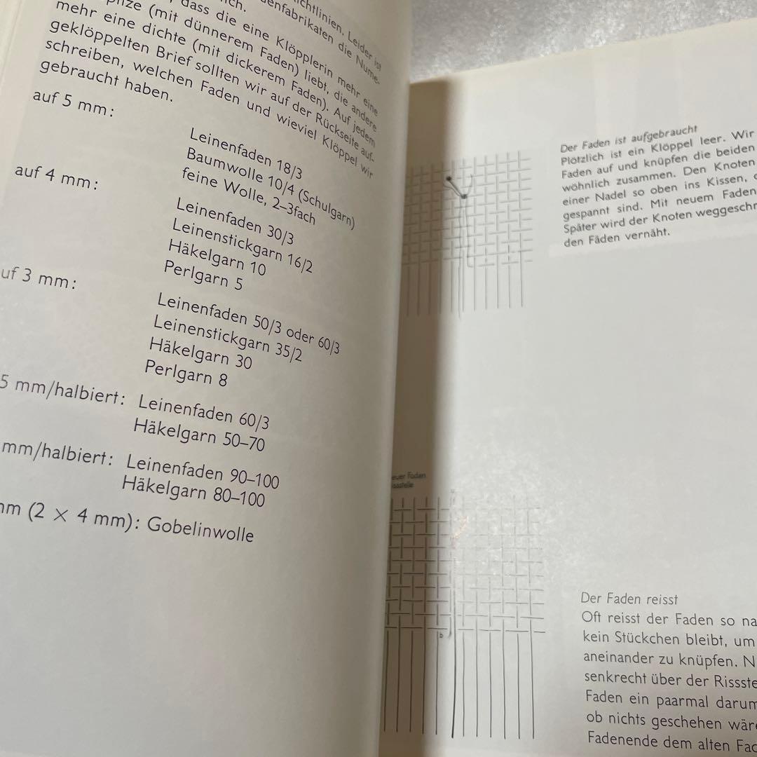 手芸本 ボビンレース BOBBIN LACE Kloppeln 別紙図案付属2冊