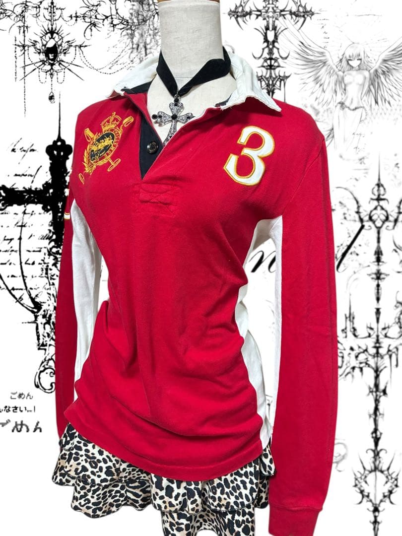 y2k平成ギャル　ラルフローレンぴちTポロ　フェアリーグランジ　マクブリンク古着