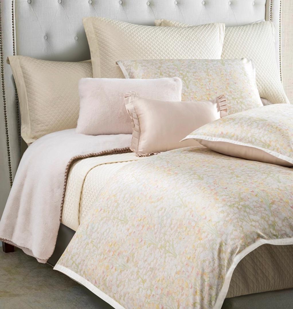 【キルティングカバー】エジプト超長綿 ベッドカバー ベッドパッド アイボリー