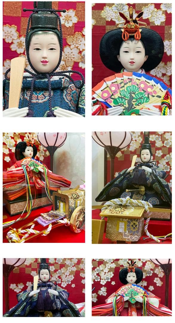 特別奉仕品 芥子親王 赤塗り 花梨ボカシケース入 雛人形 ひな人形 海外土産