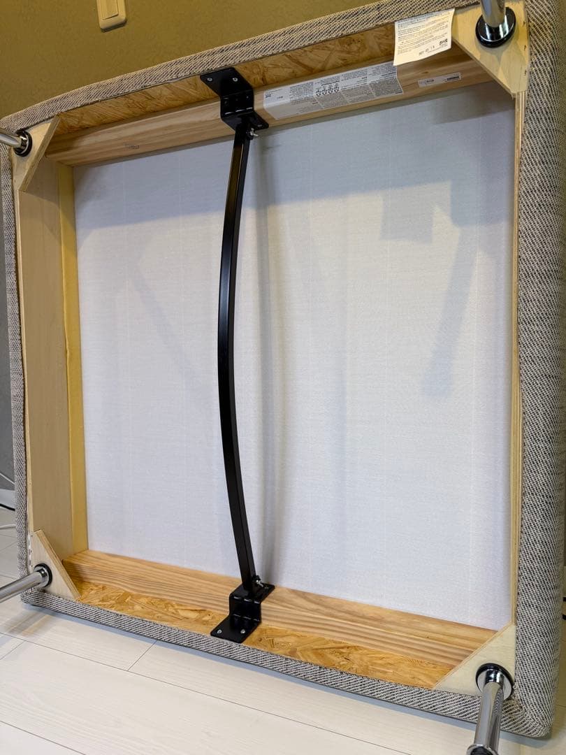 ①IKEA ソーデルハムン オットマン、ヴィーアルプ ベージュ/ブラウン