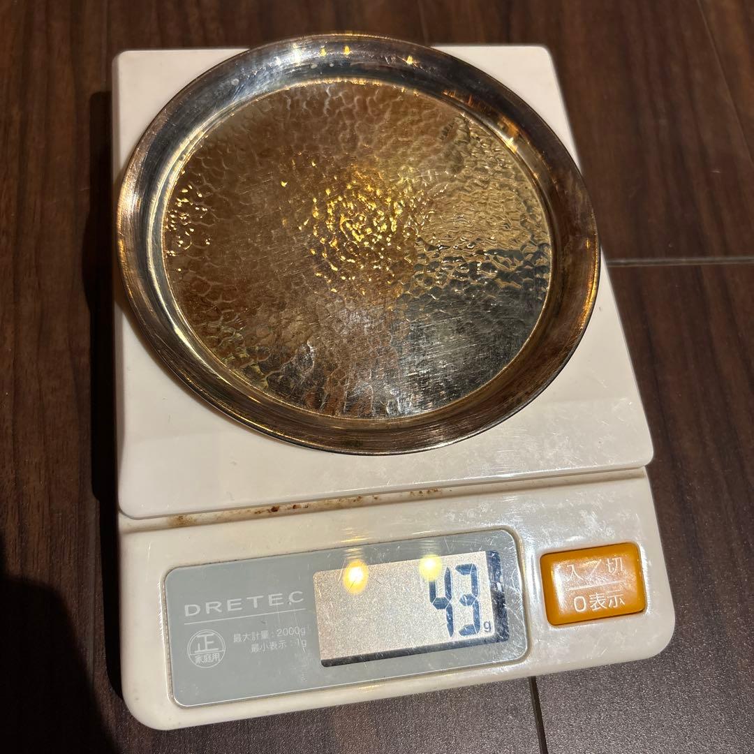 銀　129グラム　シルバー950 刻印あり　茶托　３枚まとめて