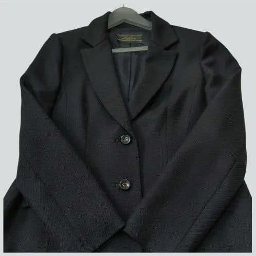 レリアン ウール テーラードジャケット 黒 ブラック