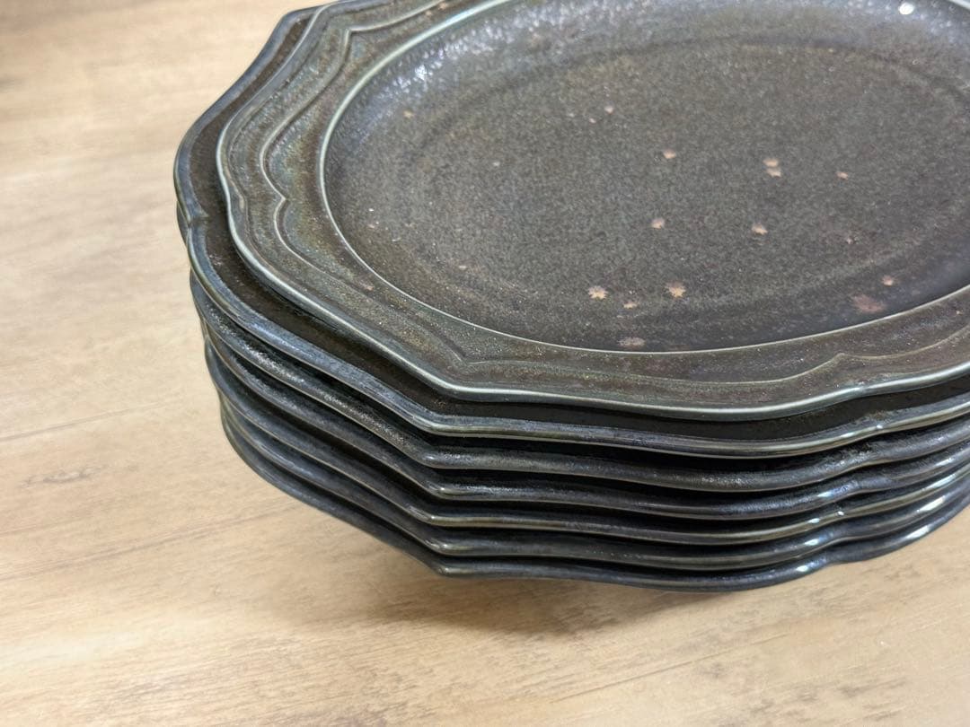 【送料込】魯庵 cadre 楕円皿7枚セット 美濃焼