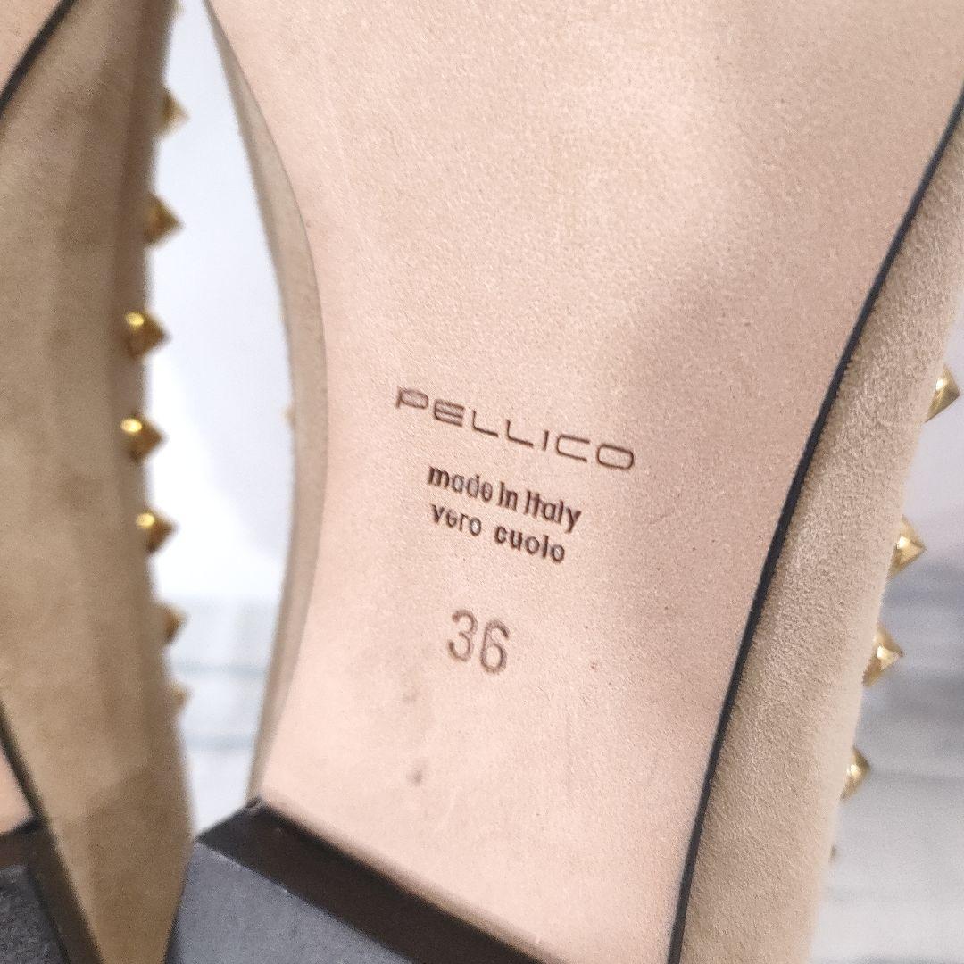 未使用品✨ペリーコ　スウェードフラットパンプス　スタッズ　ベージュ　36