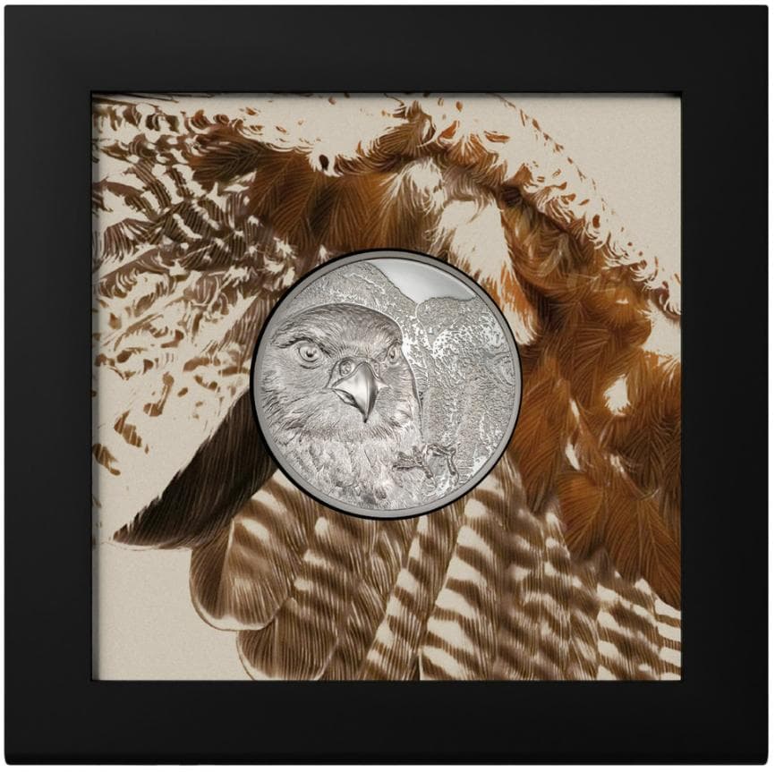 2023年　ワイルド・モンゴリア《サカーファルコン（ハヤブサ）》1oz 純銀貨