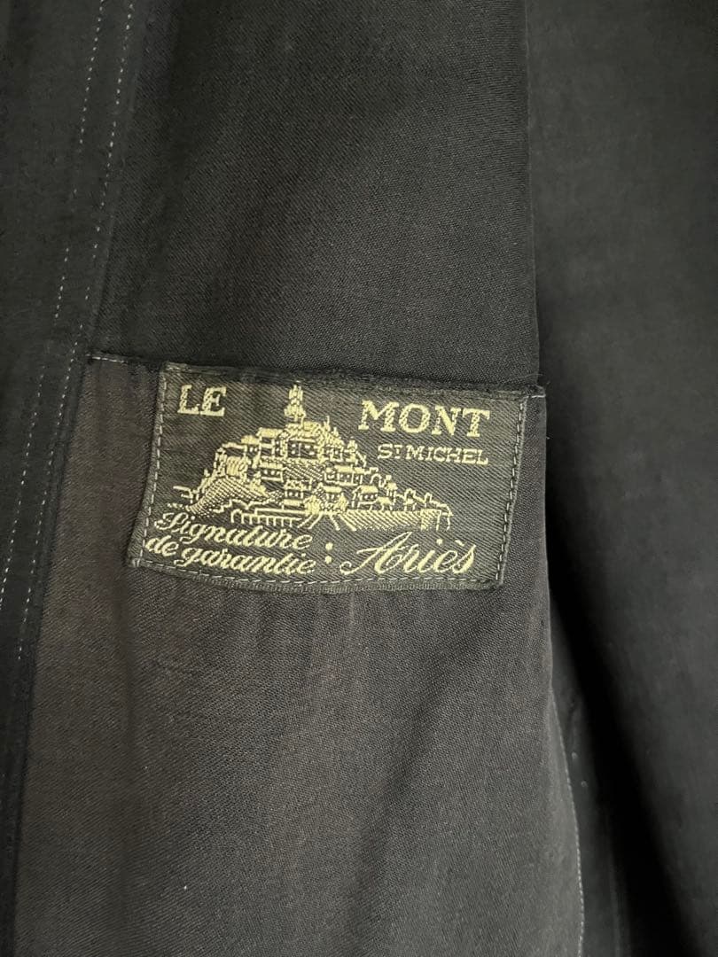 30s ルモンサンミッシェル ブラックモールスキン カバーオール