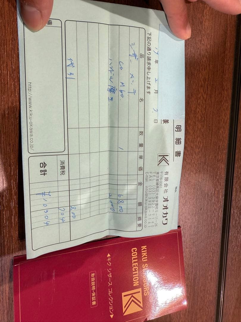 キクオオカワ　6インチ　コバルトシザー