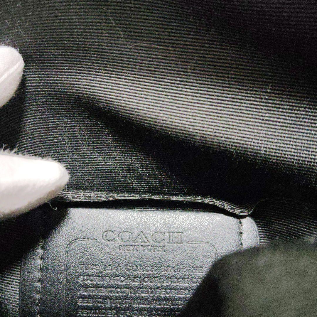 COACHコーチブラックショルダーメンズバッグ