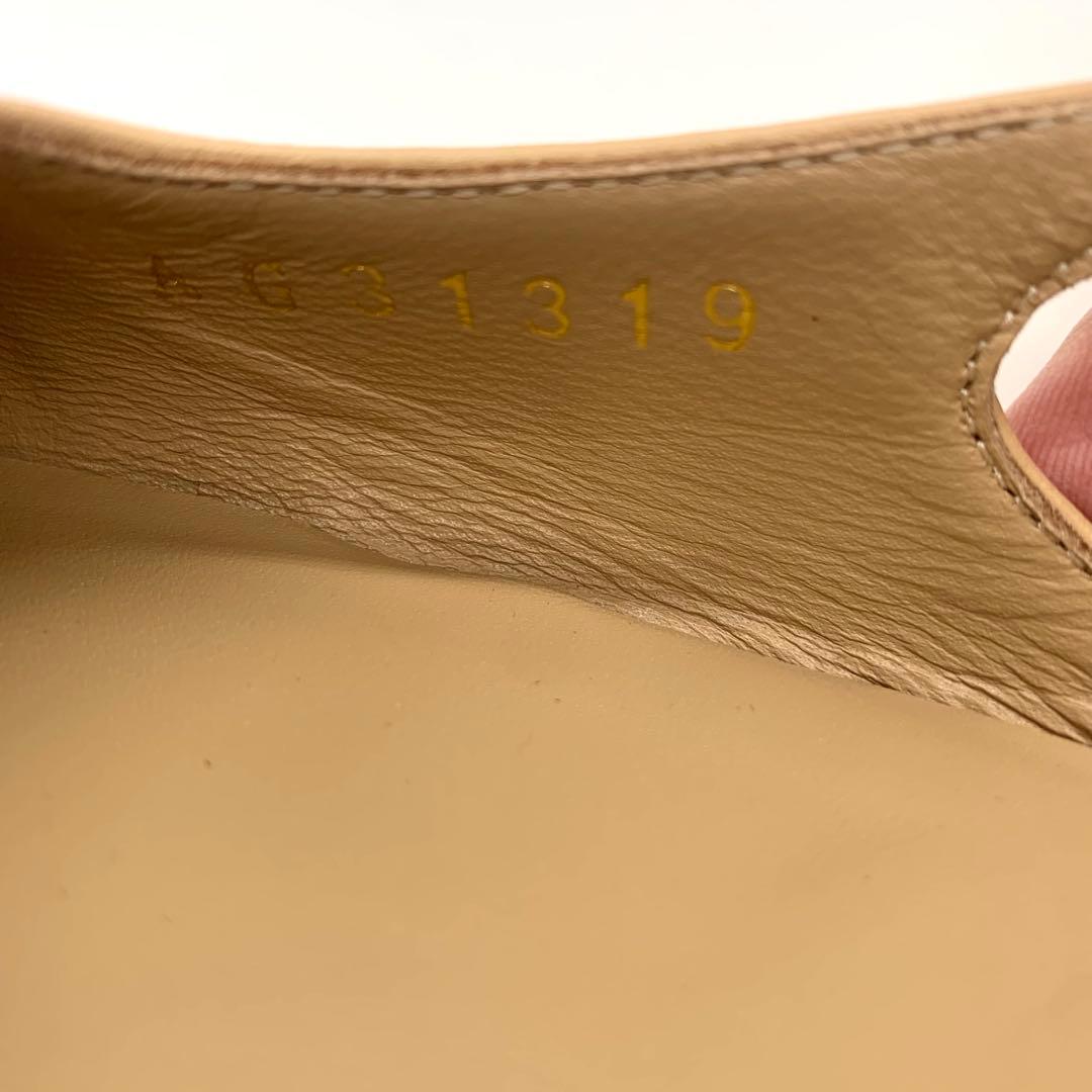 美品 現行 シャネル アンクルベルト パンプス ココマーク ベージュ サイズ36