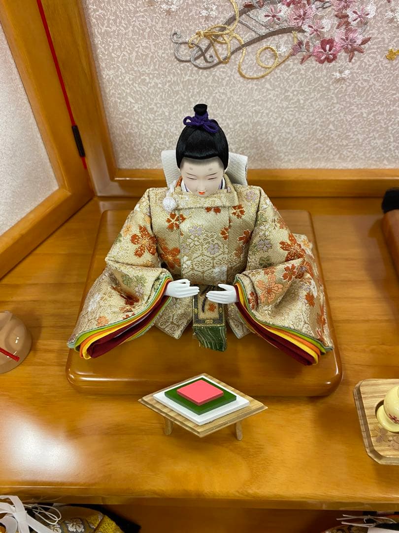 東京久月　親王五人飾り収納用三段セット・頭：梛葉　作・アウトレット商品