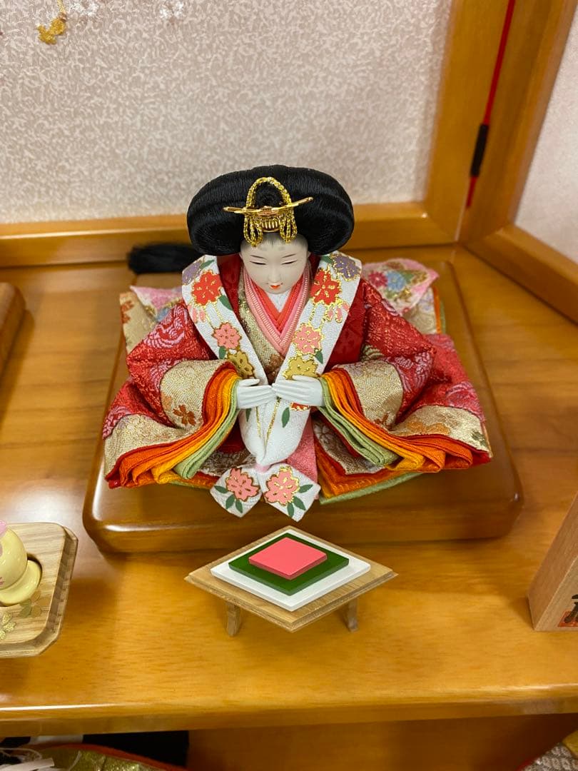 東京久月　親王五人飾り収納用三段セット・頭：梛葉　作・アウトレット商品