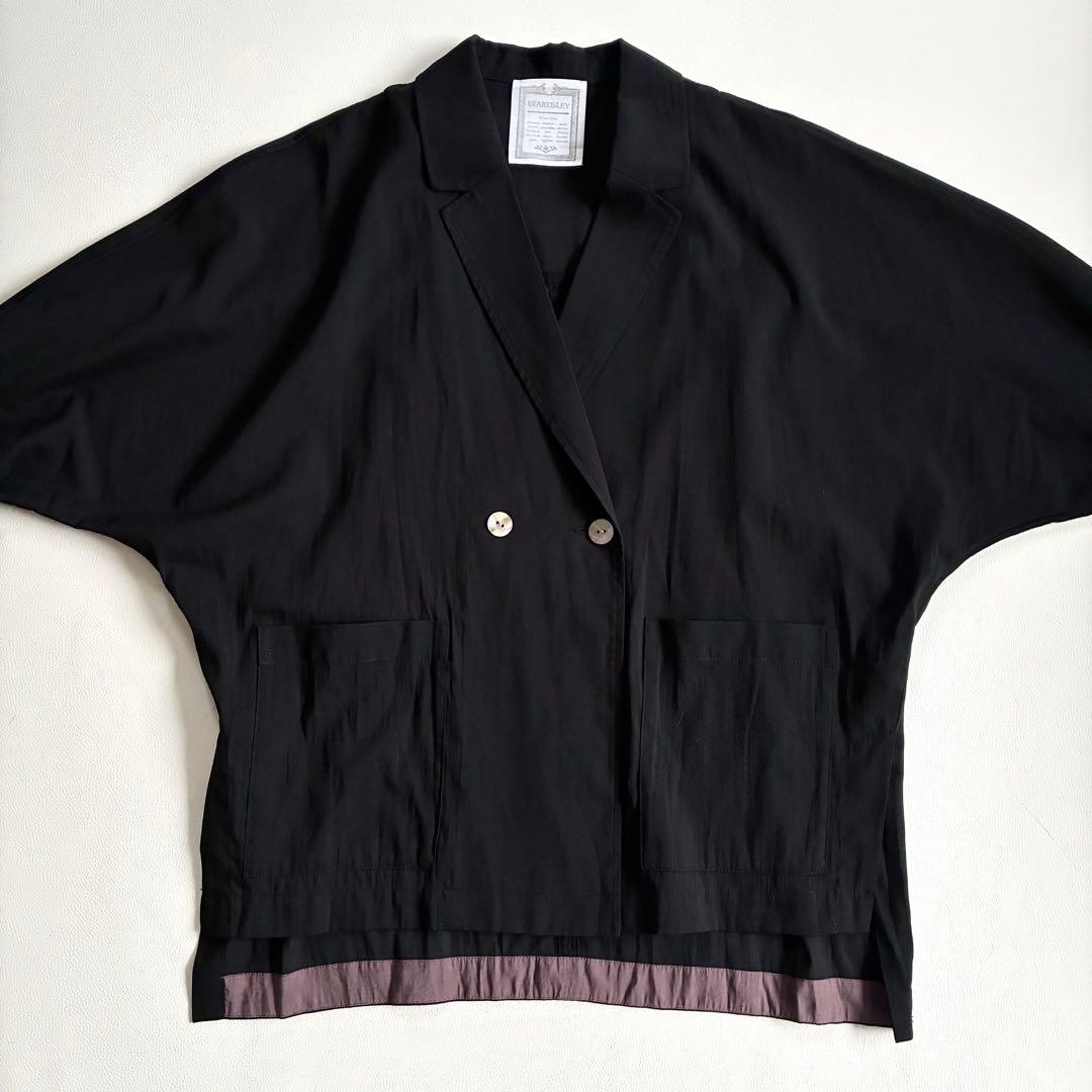◆未使用級◆ビアズリー◆2.6万◆シアードルマンジャケット◆黒◆大きいサイズ感◆