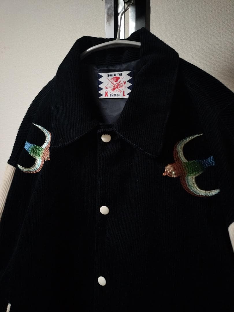 サノバチーズ /アート刺繍バーシティジャケット/SIZE XL/ビッグシルエット