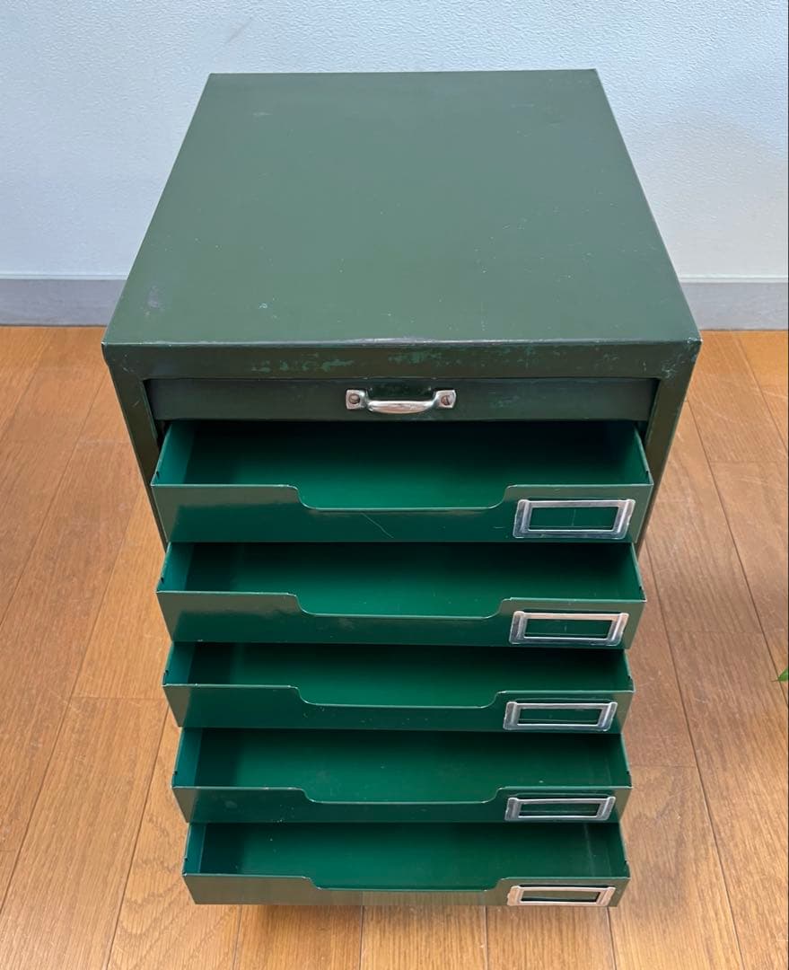 ヴィンテージ　WAKO スチールチェスト　シャッター　インダストリアル　工業系