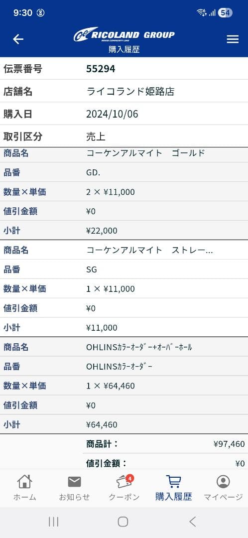 z900rs OHLINSリアサス 赤/金 オーバーホール済（アルマイト加工）