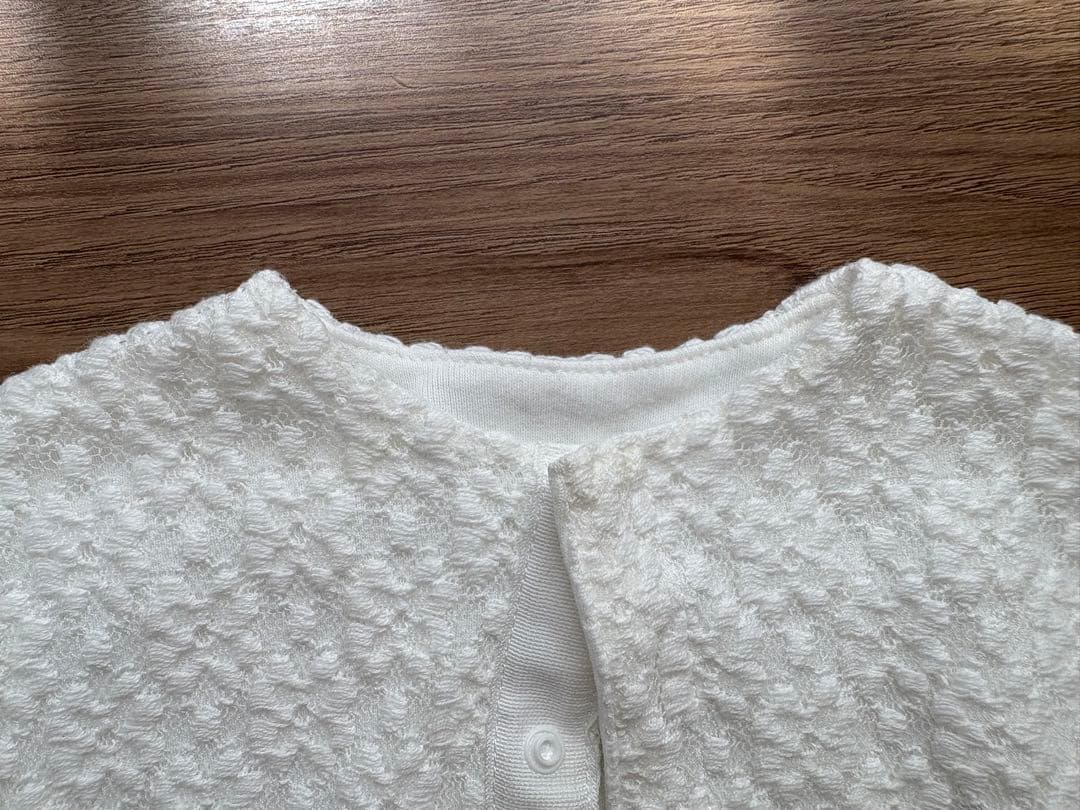 【美品】de.sh0p ぽってりシルエットロンパース（short）退院着