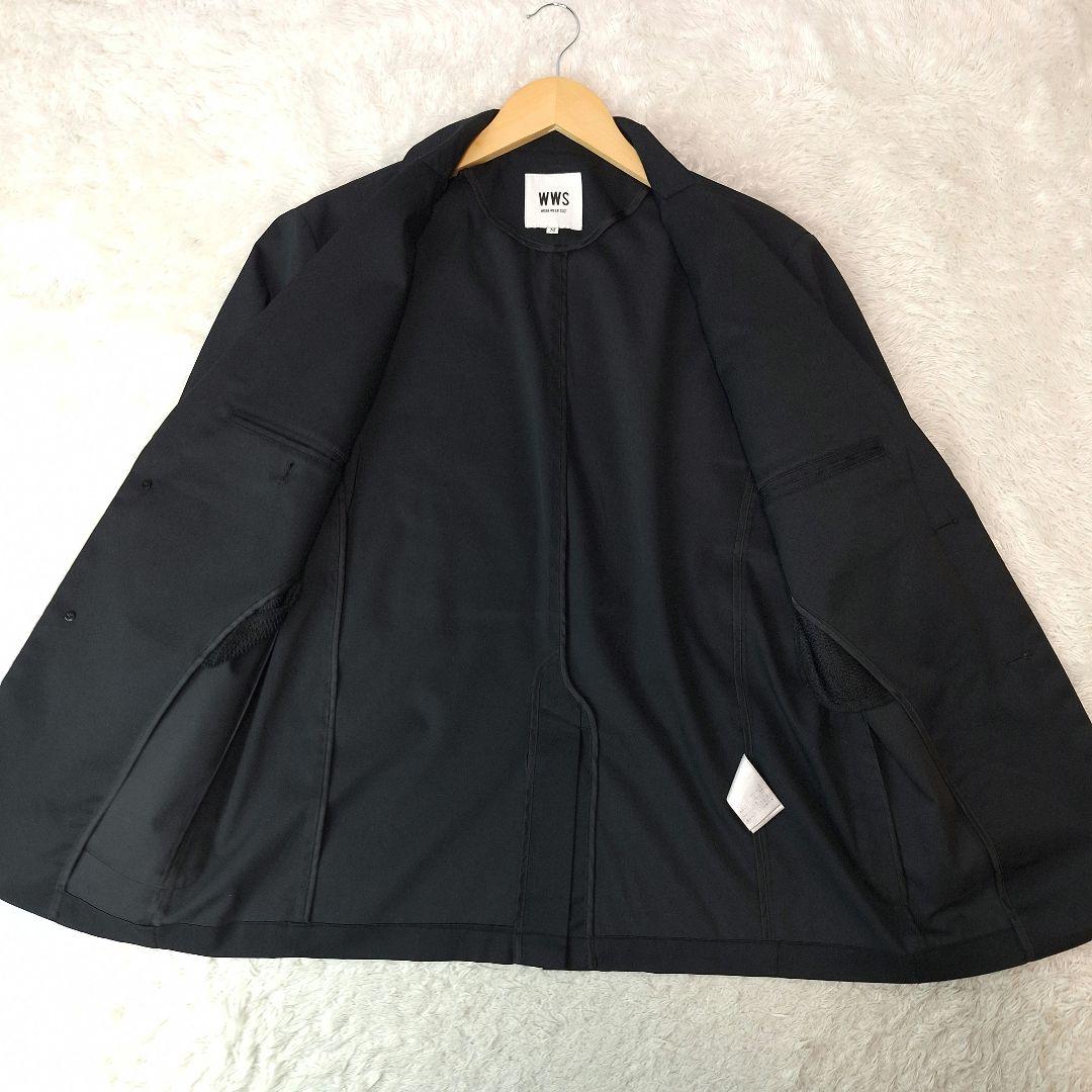 WWS ワークウェアスーツ　セットアップ　洗える　撥水　ストレッチ　ブラック　M