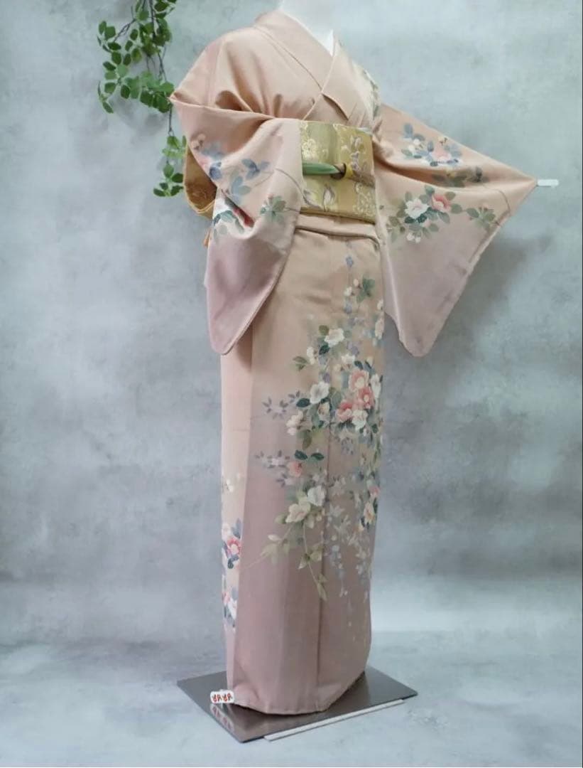 訪問着フルセット　正絹　落款　卒業式　入学式　【訪問着、袋帯、帯締め、帯揚げ】