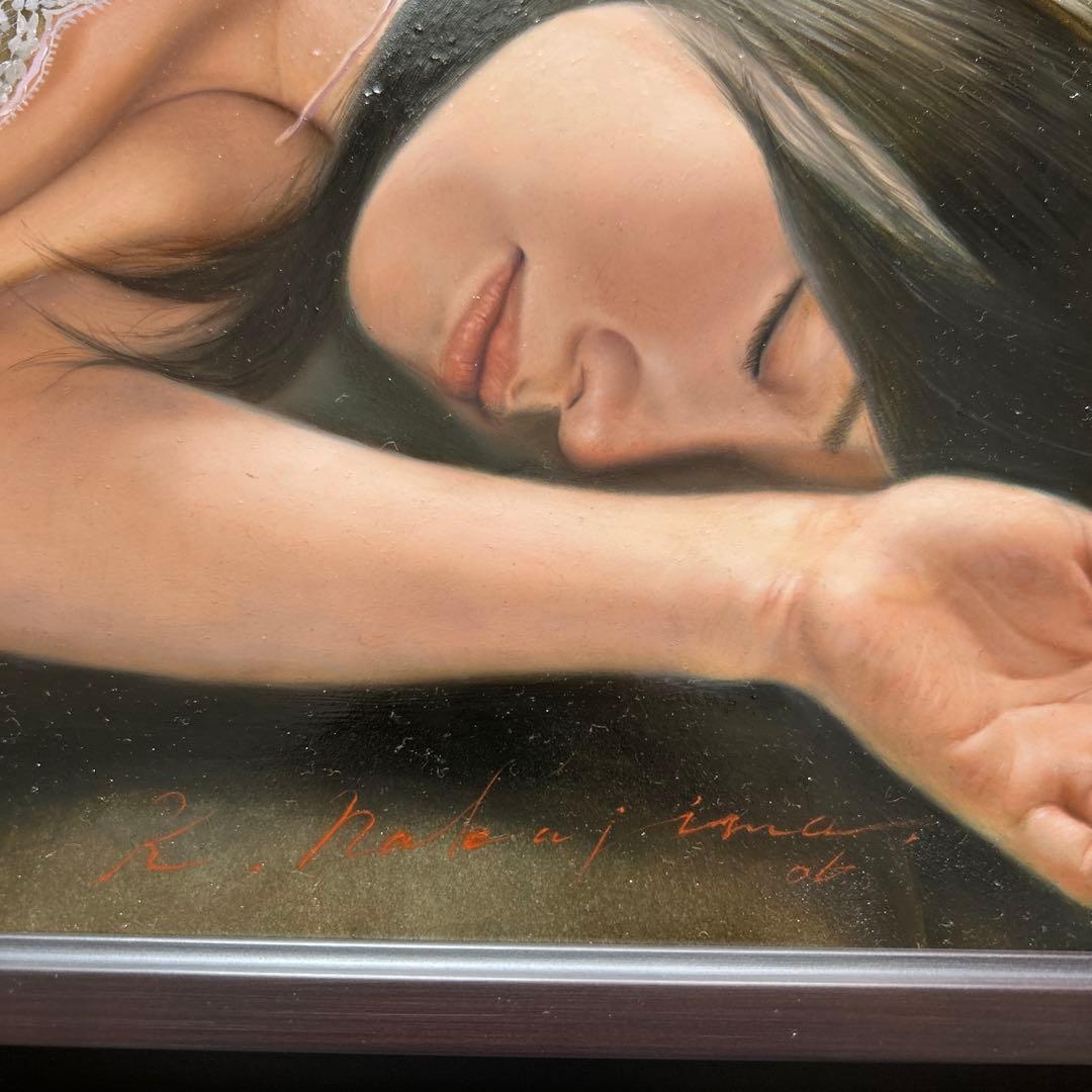 絵画　リアリズム　油彩画　女性　中島健太　「象が出る夢を見た」