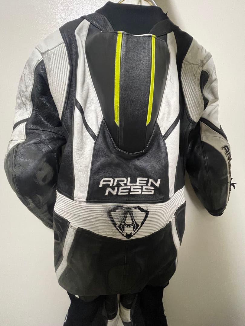 a　アレンネスパンチングレザーレーシングスーツ❗️MFJ公認❗️走り屋革ツナギ