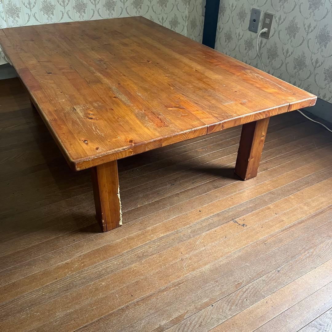 【アンティーク】木製 ローテーブル 座卓 センターテーブル ナチュラル 無垢材