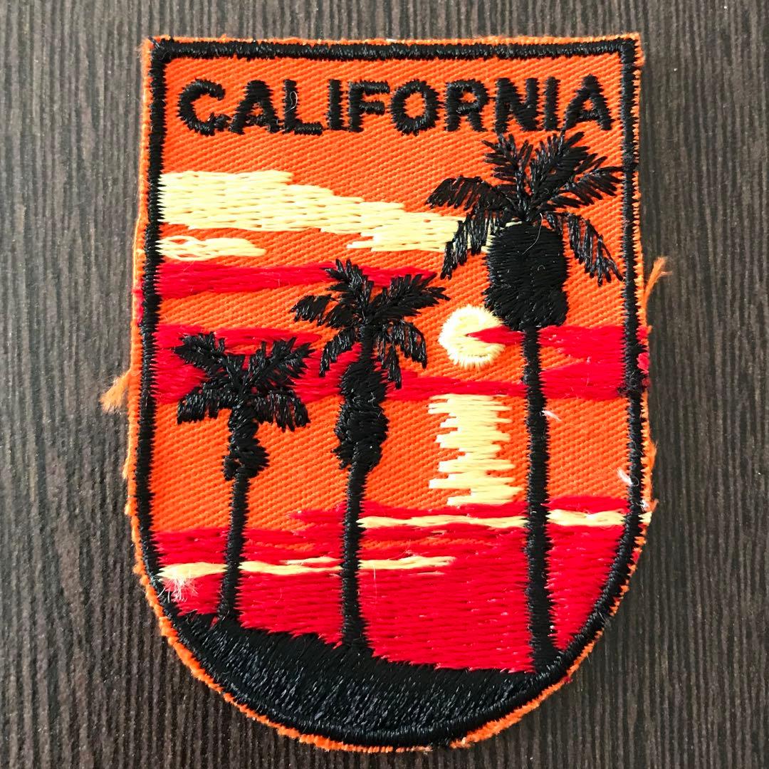 ヴィンテージ 刺繍 ワッペン 1970 1980 アメリカ カリフォルニア州 F