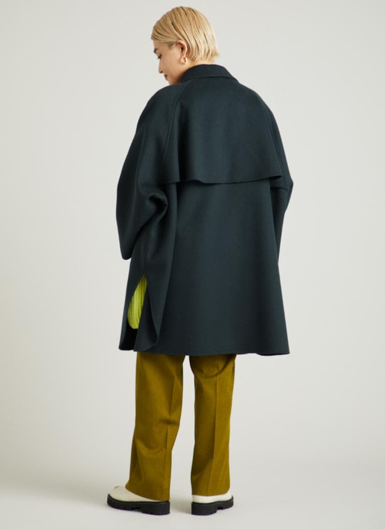 Beauty & Youth リバー ポンチョ コート Dark Green M