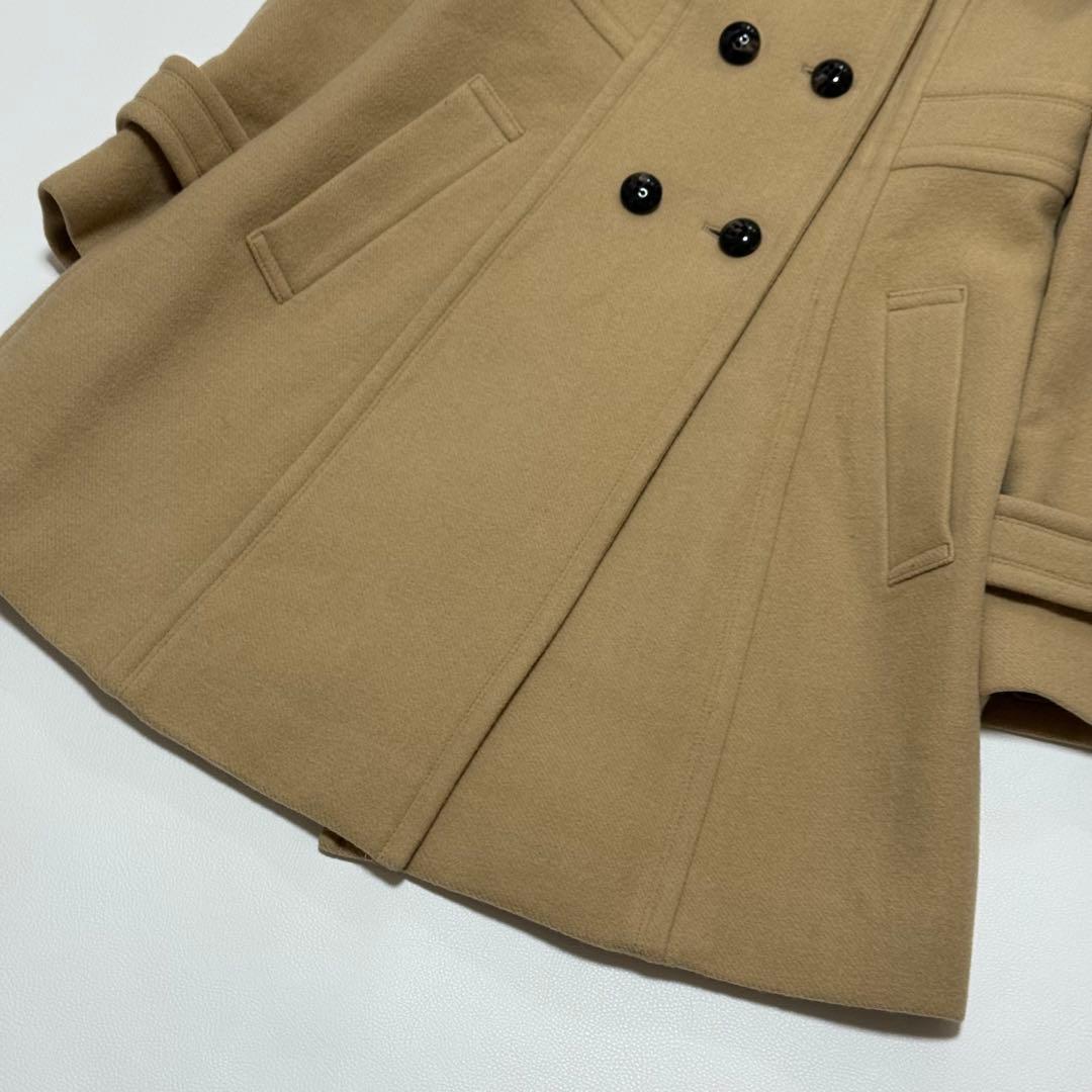 バーバリーブルーレーベル　ダブルブレスト　ロングコート　ノバチェック アンゴラ