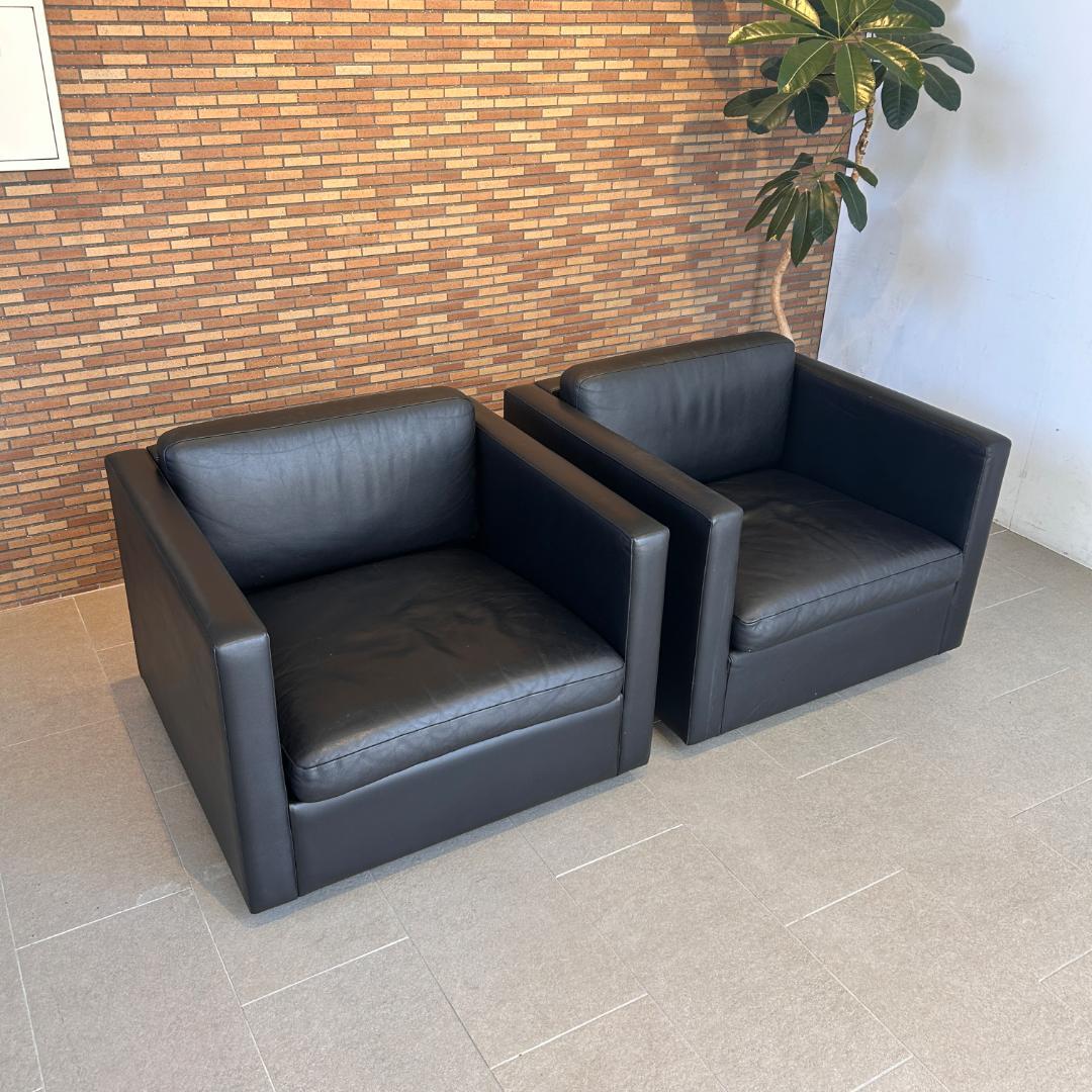 【希少・可変式】♥Knoll（ノル）本革 モジュール　一人掛けソファセット