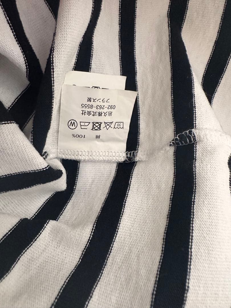 MAVUNOマヴーノLe minor別注 ドロップショルダー白×黒